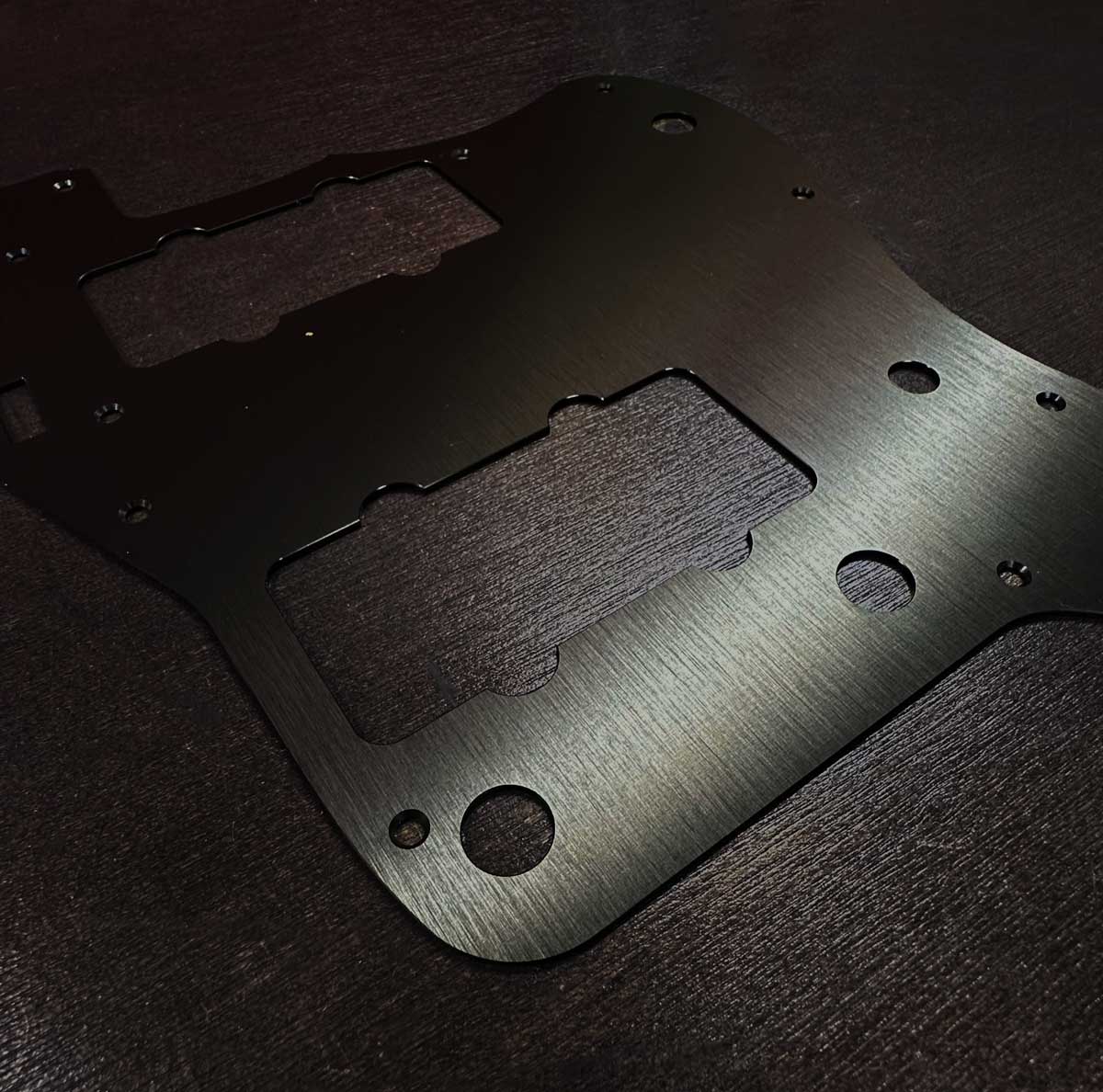 Black Anodized Aluminum Pickguard for Fender Jazzmaster