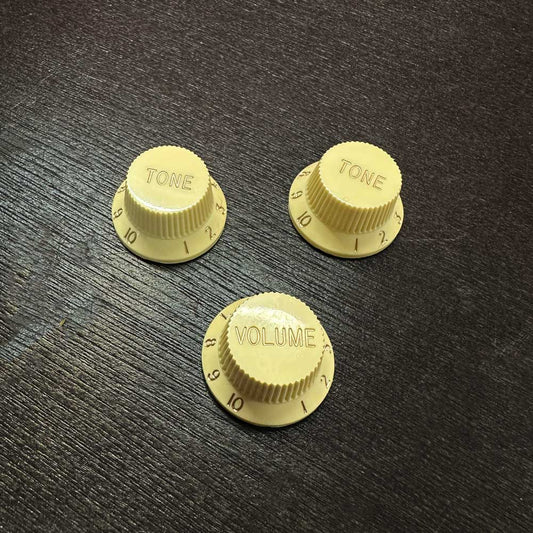 Control Knobs Set for Stratocaster - Cream