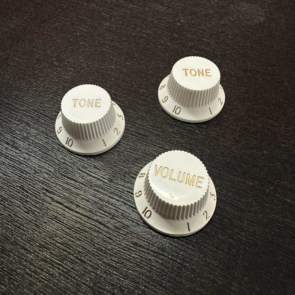 Control Knobs Set for Stratocaster - White